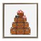 Stupell Industries Stacked Luggage with Floral Handbag Floating Frame, design by Amanda Greenwood